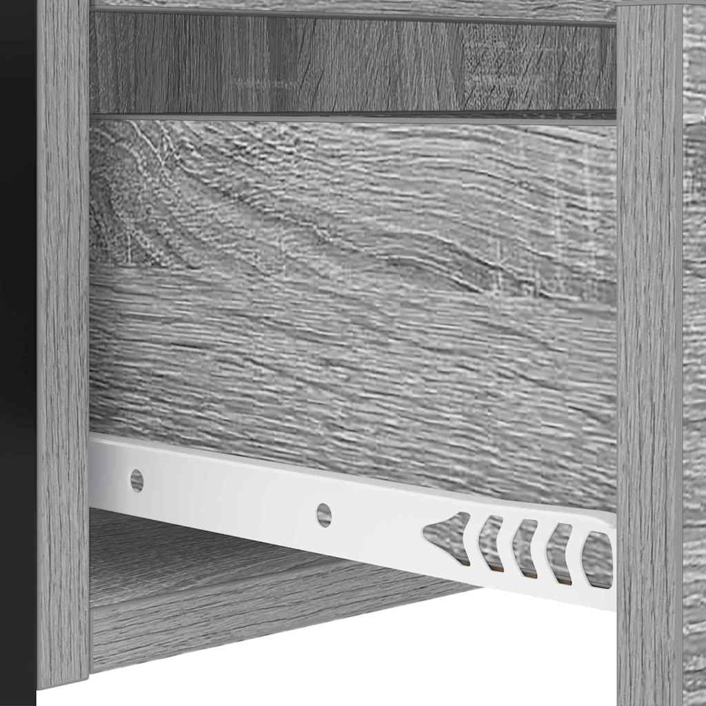 Nachttisch mit Ladestation 2 pcs Grau Sonoma 40 x 31 x 60 cm